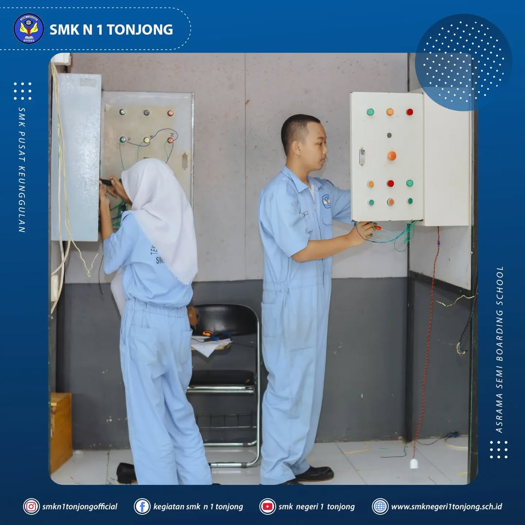⠀🔹teknik instalasi tenaga listrik smk n 1 tonjong🔹menjadikan siswa siswi kompeten dibidang